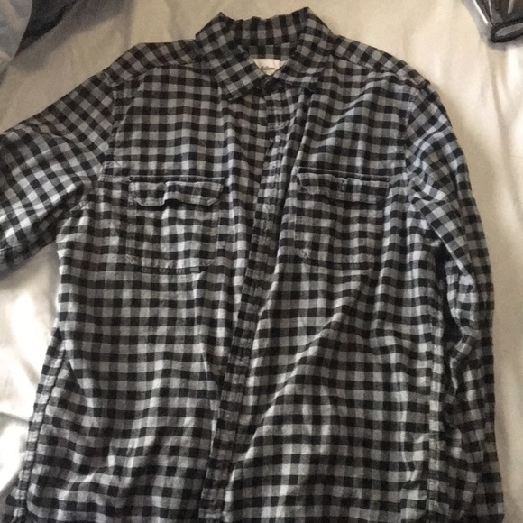 Men’s grey and black XL flannel shirt - Picture 1 of 5